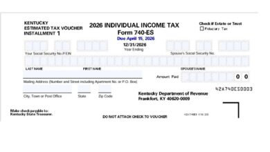 Kentucky Form 740 ES