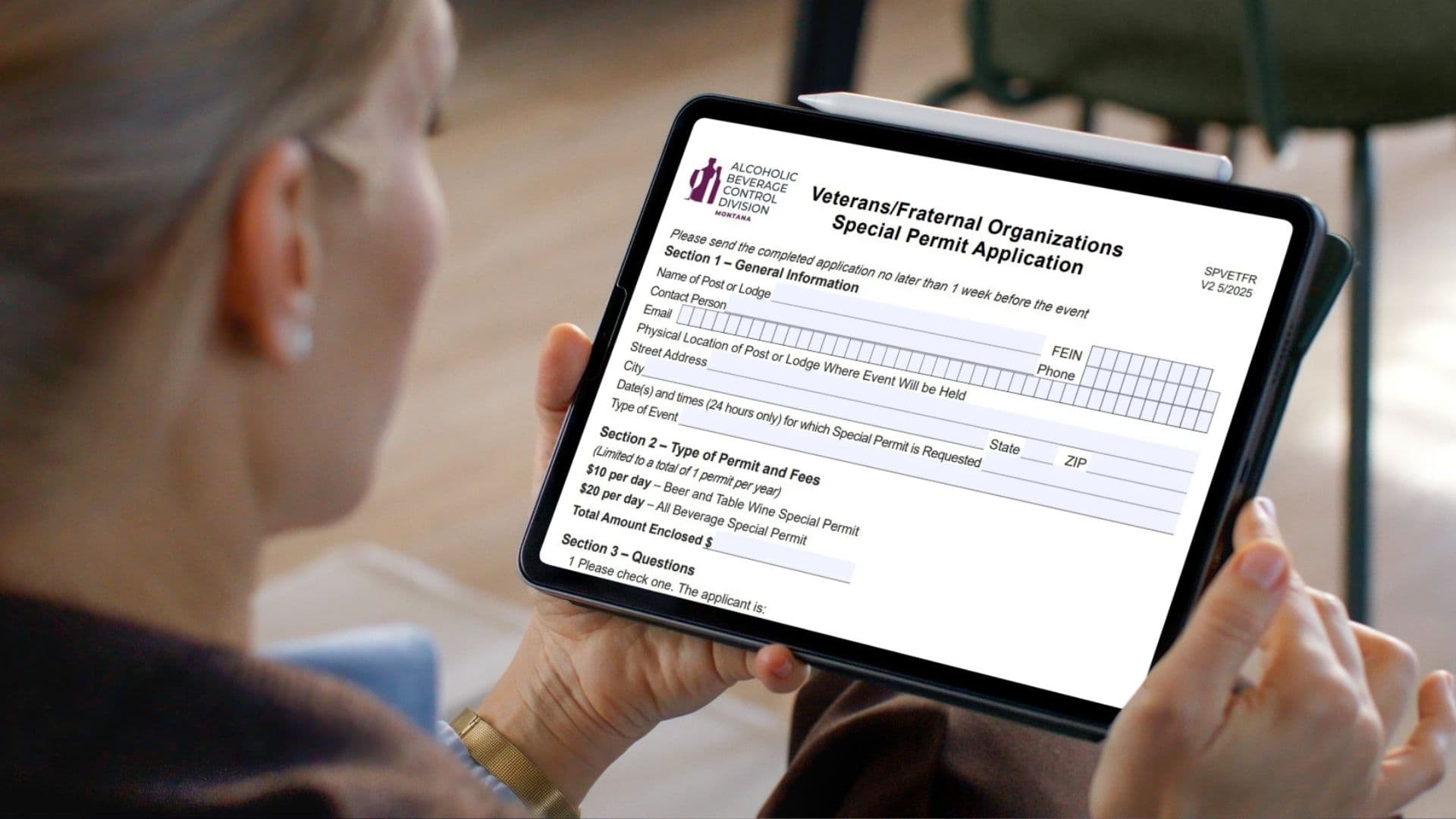 Montana VeteransFraternal Organizations Special Permit Application