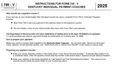 Kentucky Form 740 V