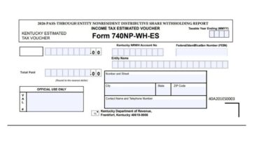 Kentucky Form 740NP-WH-ES-3