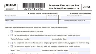 Kentucky Form 8948-K