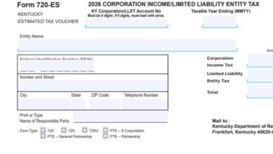 Kentucky Form 720-ES