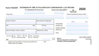 Kentucky Form 720-EXT 1 Kentucky Form 720-EXT