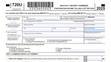 Kentucky Form 720U 1 Kentucky Form 720U