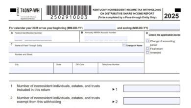 Kentucky Form 740NP-WH 1 Kentucky Form 740NP WH