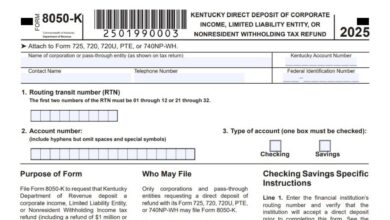 Kentucky Form 8050 K