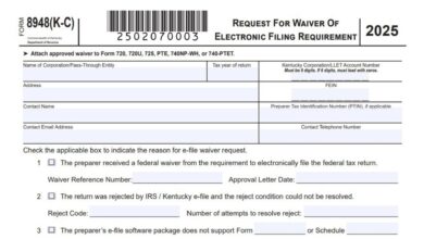 Kentucky Form 8948 (K-C)