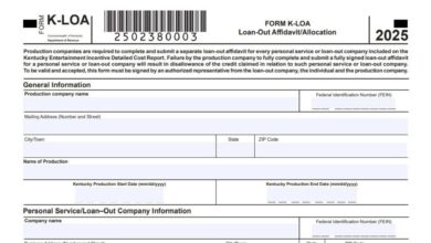 Kentucky Form K-LOA 1 Kentucky Form K-LOA