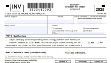 Kentucky Schedule INV