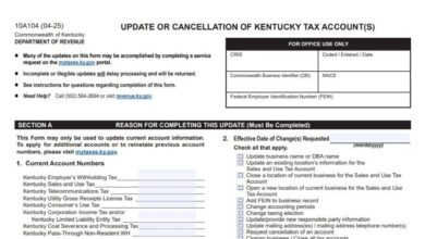 Kentucky Form 10A104 1 Kentucky Form 10A104