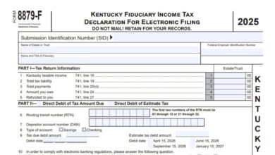 Kentucky Form 8879-F 1 Kentucky Form 8879-F