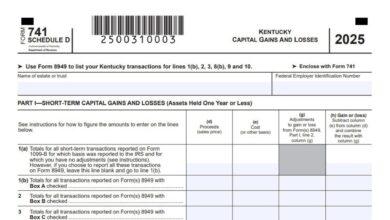 Kentucky Schedule D Form 741