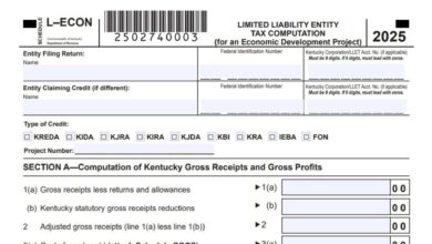 Kentucky Schedule L-ECON
