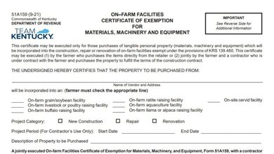 Kentucky Form 51A159 1 Kentucky Form 51A159