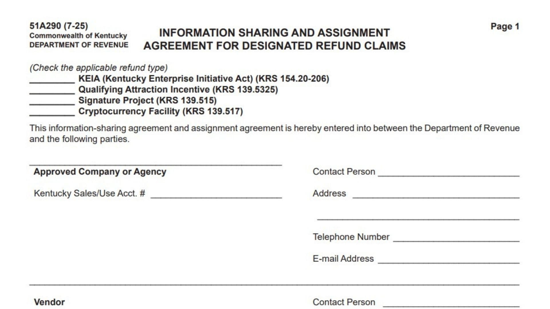 Kentucky Form 51A290
