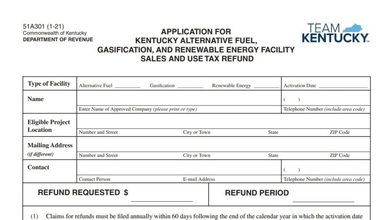 Kentucky Form 51A301