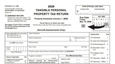 Kentucky Form 62A500-A 1 Kentucky Form 62A500-A