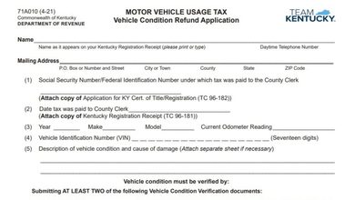 Kentucky Form 71A010 1 Kentucky Form 71A010