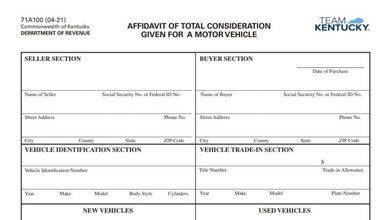 Kentucky Form 71A100