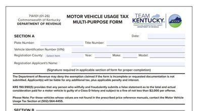 Kentucky Form 71A101 1 Kentucky Form 71A101