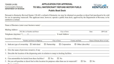 Kentucky Form 72A005 1 Kentucky Form 72A005
