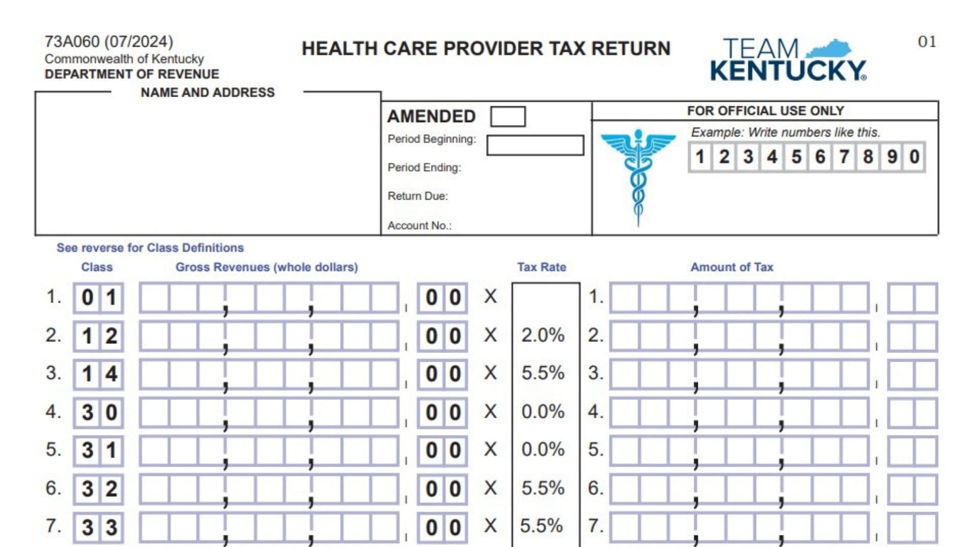Kentucky Form 73A060 1 Kentucky Form 73A060