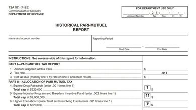 Kentucky Form 73A101 1 Kentucky Form 73A101