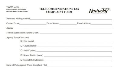 Kentucky Form 75A005 1 Kentucky Form 75A005