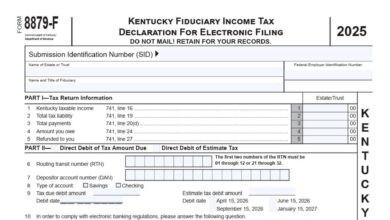 Kentucky Form 8879-F 1 Kentucky Form 8879-F