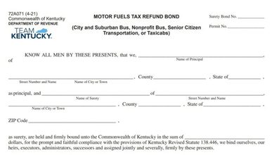 Kentucky Form 72A071 7 Kentucky Form 72A071