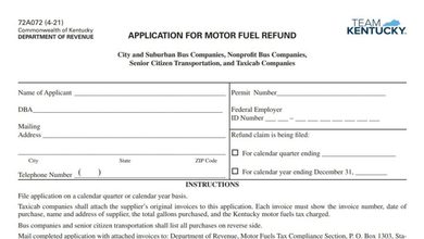 Kentucky Form 72A072 3 Kentucky Form 72A072
