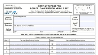 Kentucky Form 73A055 3 Kentucky Form 73A055