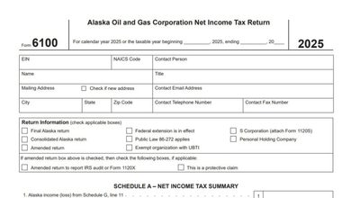 Alaska Form 6100