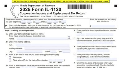 Illinois Form IL-1120 7 Illinois Form IL-1120