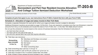 New York Form IT-203-B 19 New York Form IT-203-B