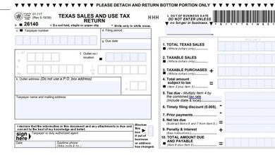 Texas Form 01-117 1 Texas Form 01-117