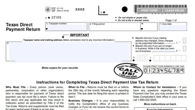 Texas Form 01-119 1 Texas Form 01-119